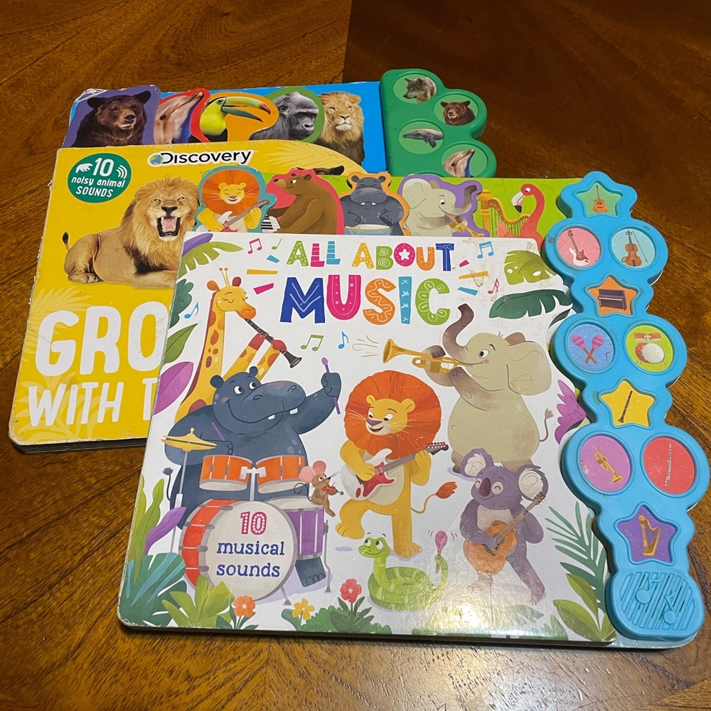 Discovery All About Music Interactive Sound Book - Blue and Yellow